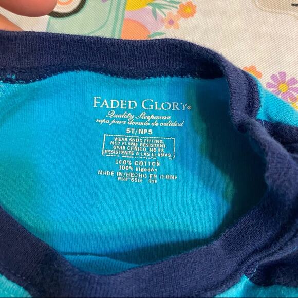 LOT of 3 Faded Glory Sleep Tees Short Sleeves Boys Size 5T - Picture 6 of 14